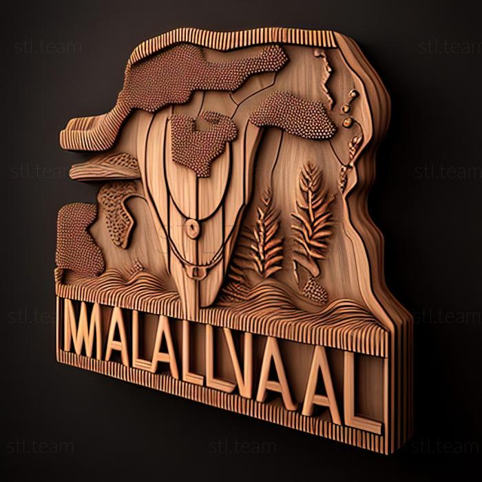 3D модель Малави Республика Малави (STL)